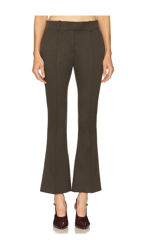 THE ATTICO Wool Long Pant in Brown by THE ATTICO