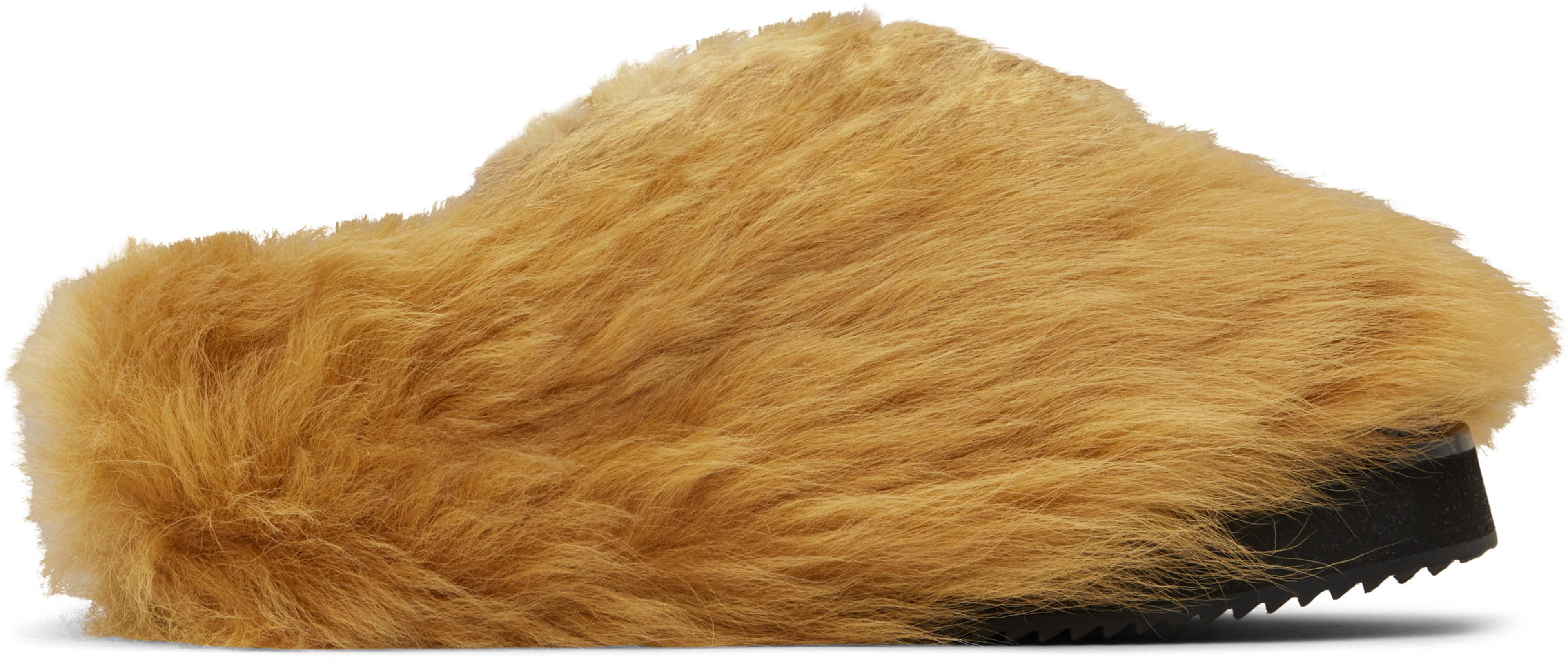 Tan Mini Robin Sabot Slippers by THE ATTICO