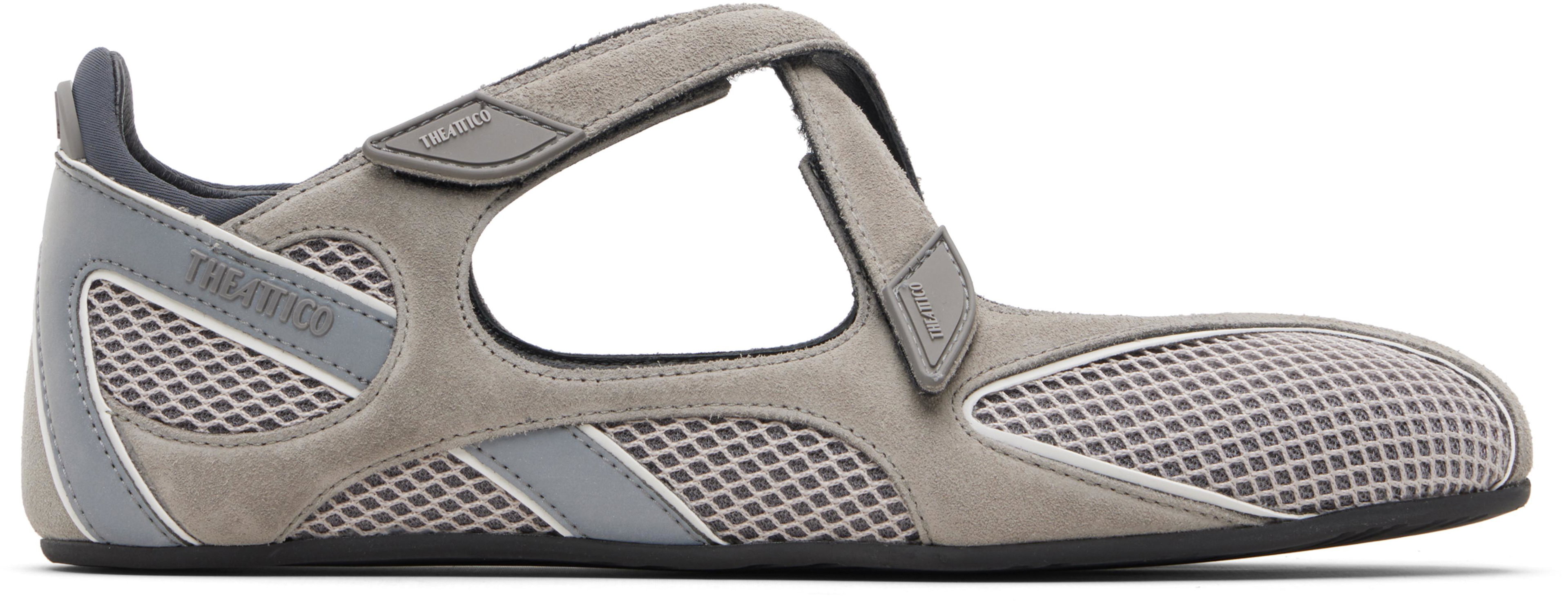 Taupe & Gray Floor 01 Ballerina Flats by THE ATTICO
