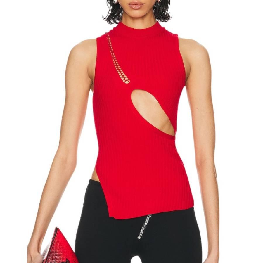 The Attico Cut Detail Sleeveless Top by THE ATTICO