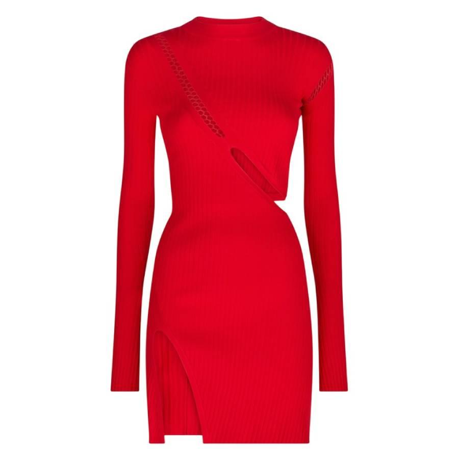The Attico Cut-Out Detail Long Sleeve Mini Dress by THE ATTICO