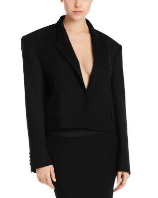 Wool Gabardine Cropped Blazer by THE ATTICO