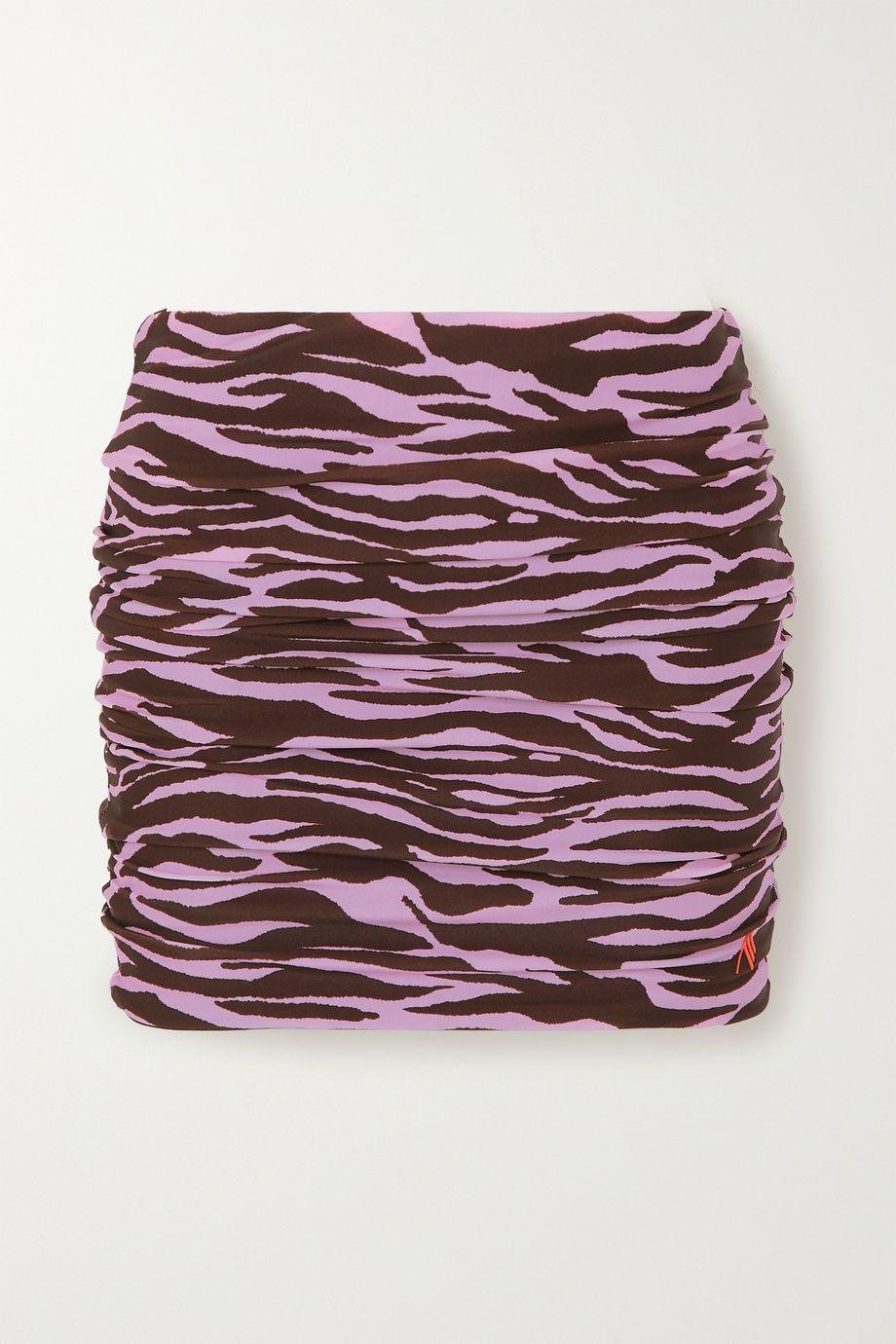 Zebra-print stretch mini skirt by THE ATTICO