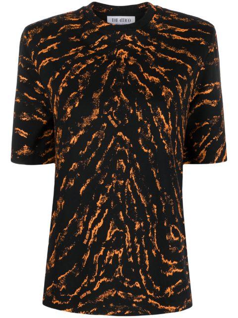 abstract-pattern T-shirt by THE ATTICO