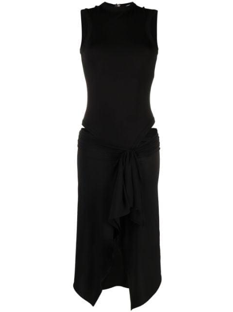 asymmetric cut-out jersey dress by THE ATTICO