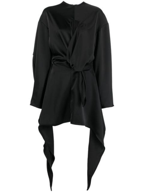 asymmetric cut-out satin minidress by THE ATTICO