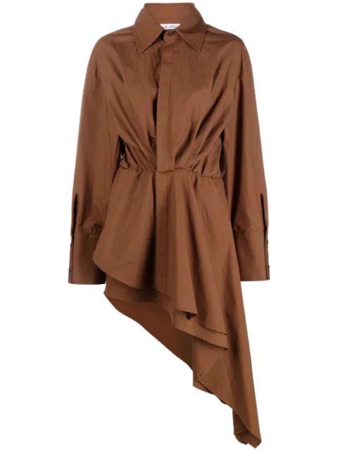 asymmetric gathered shirtdress by THE ATTICO