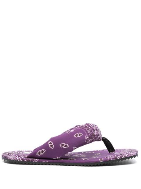bandana-print flat slides by THE ATTICO