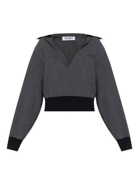 banded-cuff collared top by THE ATTICO