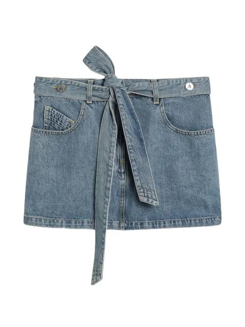 belted denim mini skirt by THE ATTICO