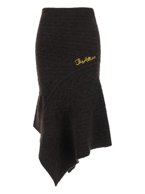 cable-knit asymmetric skirt by THE ATTICO