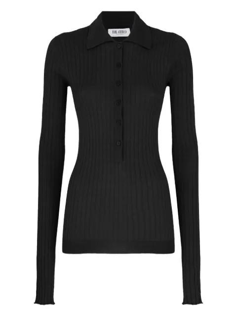 chunky-ribbed polo top by THE ATTICO