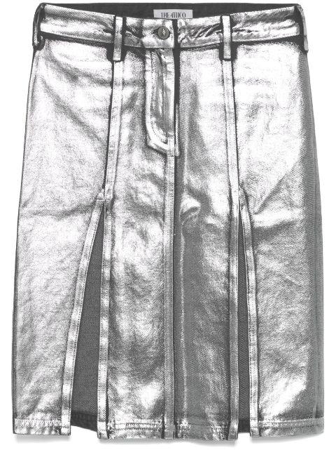 coated denim midi skirt by THE ATTICO