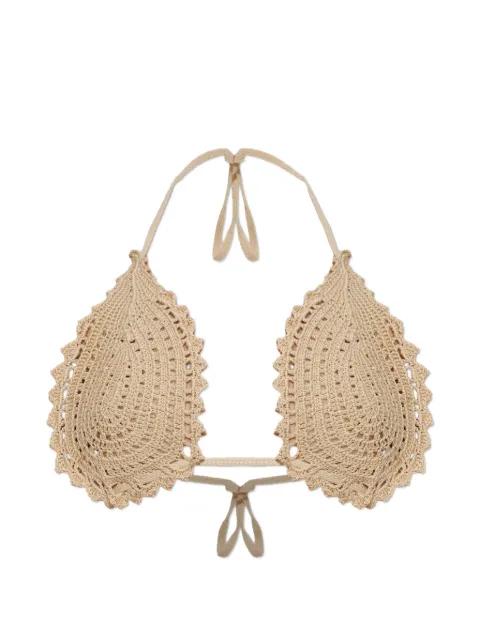 crochet scalloped-edge bra by THE ATTICO