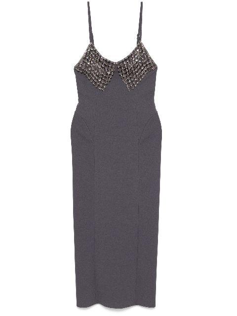 crystal-detail midi dress by THE ATTICO