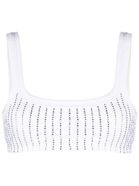 crystal-embellished bra top by THE ATTICO