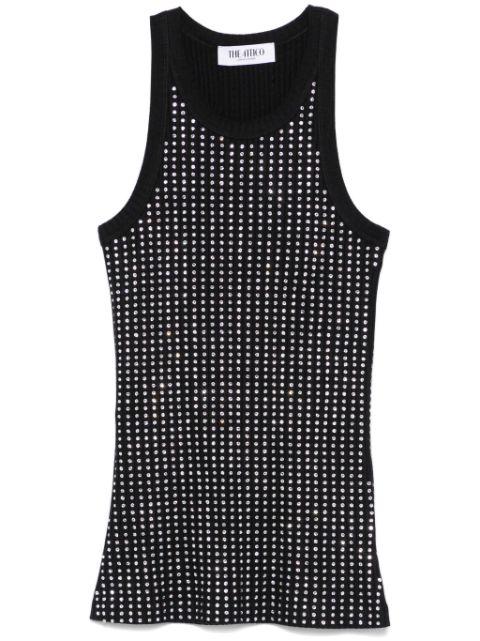 crystal-embellished tank top by THE ATTICO