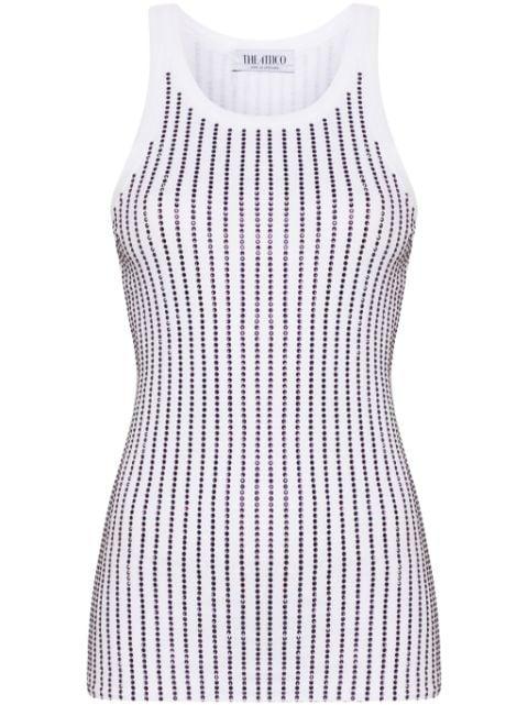 crystal-embellished tank top by THE ATTICO