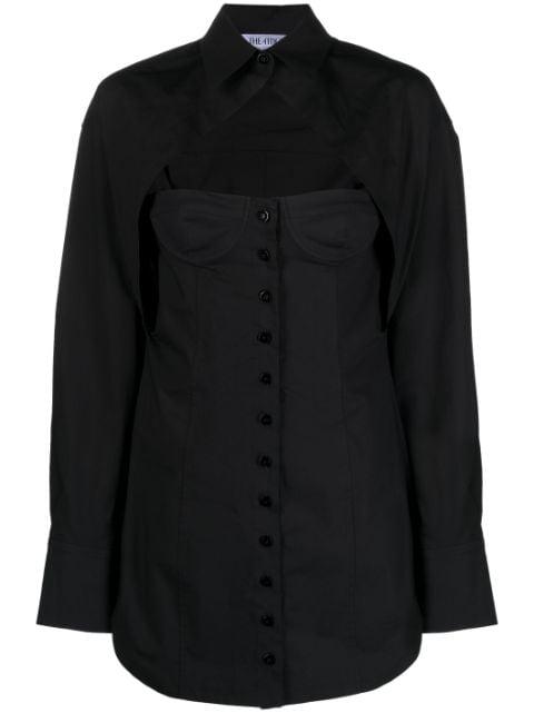 cut-out bustier shirtdress by THE ATTICO