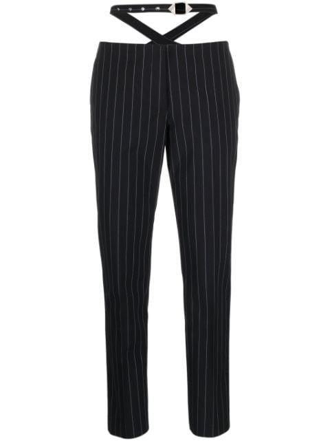 cut-out pinstriped tailored trousers by THE ATTICO