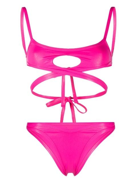 cut-out wraparound bikini by THE ATTICO