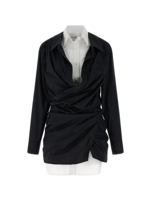 double layer asymmetrical shirt dress by THE ATTICO