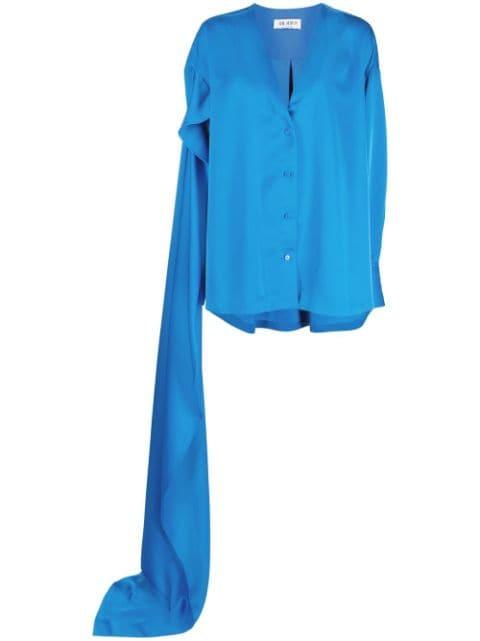 draped-detail long-sleeve shirt by THE ATTICO