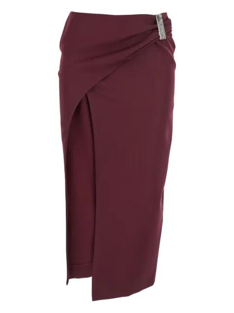 draped-front midi skirt by THE ATTICO