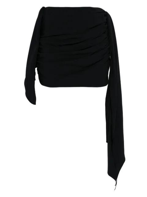draped knot mini skirt by THE ATTICO