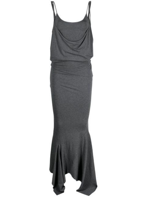 draped mélange dress by THE ATTICO