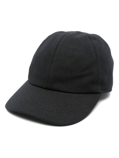 embroidered-logo canvas cap by THE ATTICO