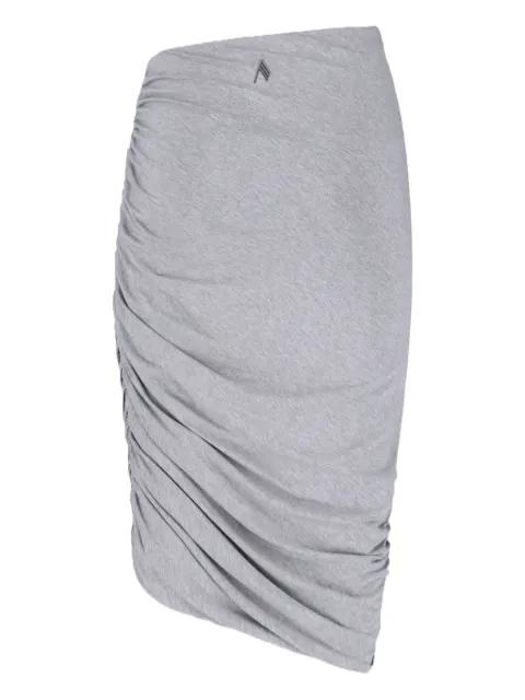 embroidered-logo midi skirt by THE ATTICO