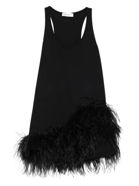 feather trim mini dress by THE ATTICO