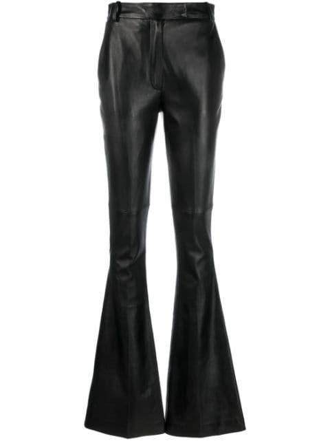 flared leather trousers by THE ATTICO