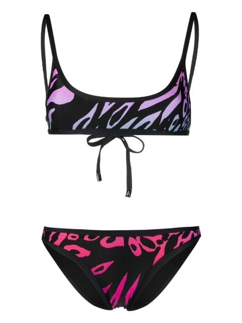 gradient animal print bikini by THE ATTICO