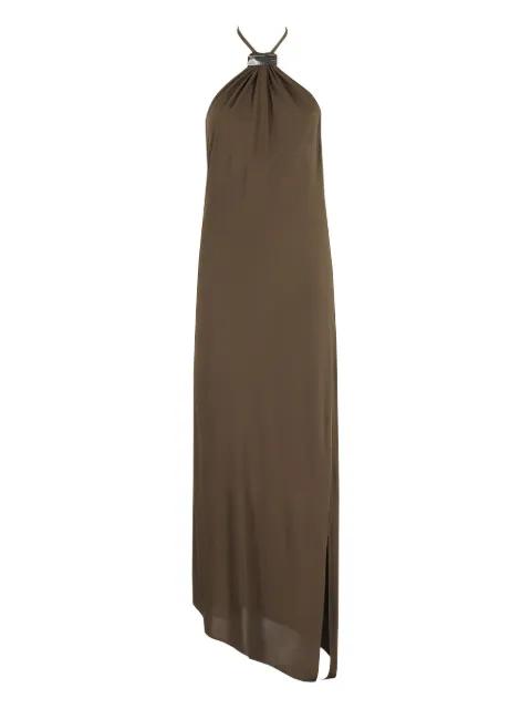 halter-neck asymmetrical midi dress by THE ATTICO