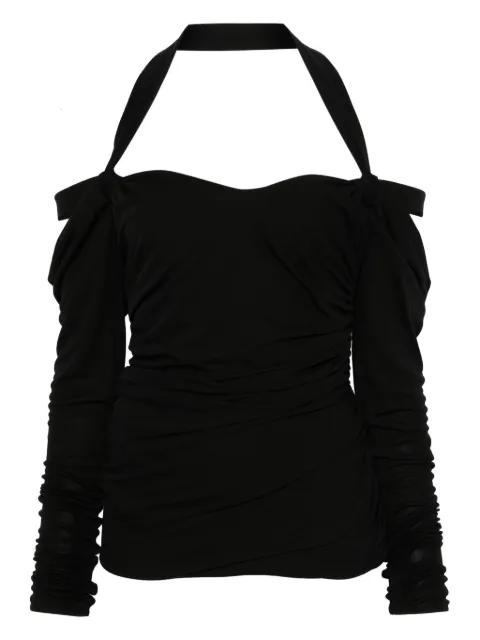 halterneck long-sleeves mini dress by THE ATTICO