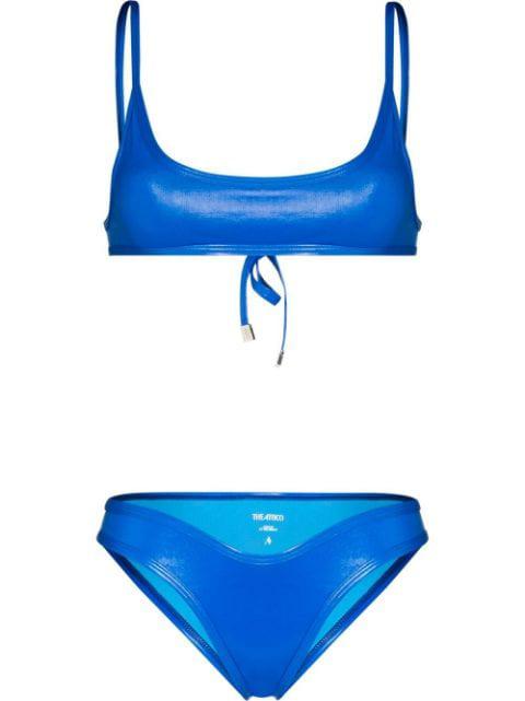 high-shine bikini set by THE ATTICO