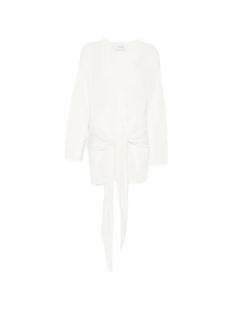 knot-detail V-neck mini dress by THE ATTICO