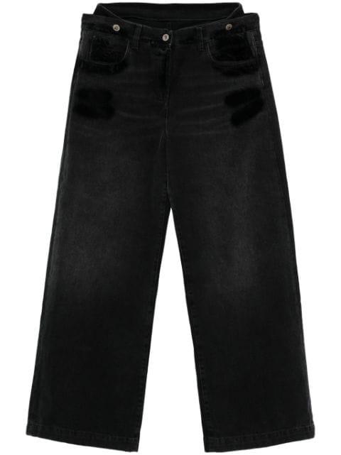 layered-waist jeans by THE ATTICO