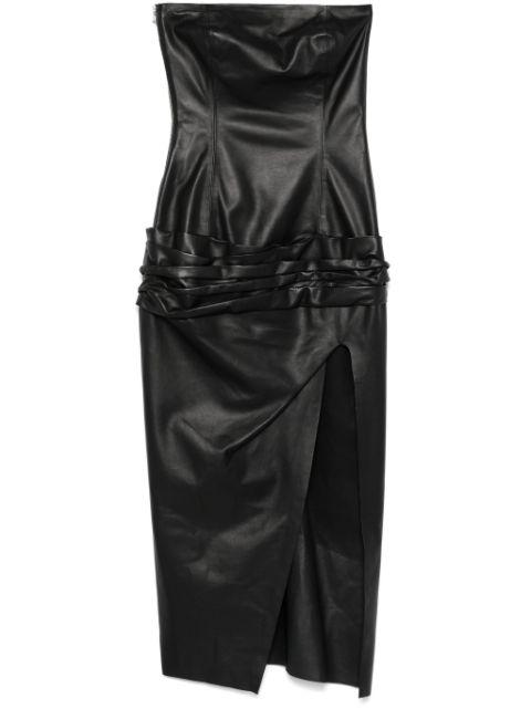 leather midi dress by THE ATTICO