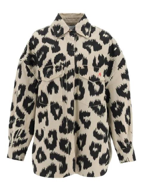 leopard-print denim jacket by THE ATTICO