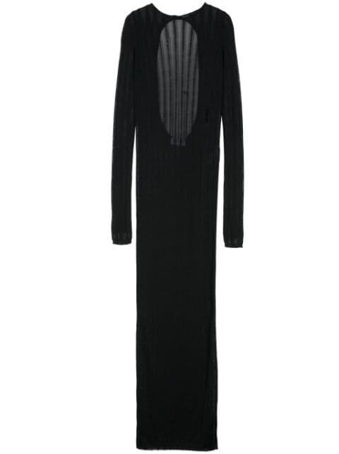 logo-embroidered maxi dress by THE ATTICO