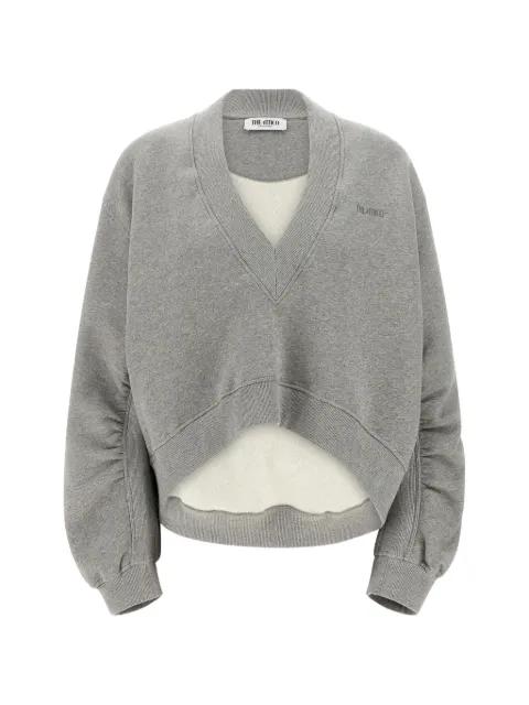 logo-embroidery V-neck sweatshirt by THE ATTICO