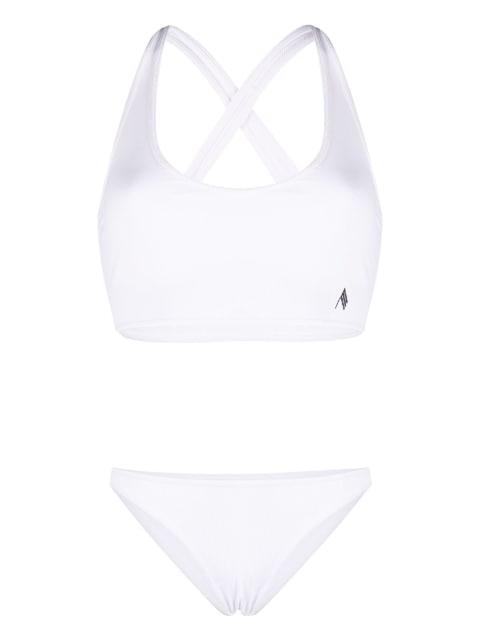 logo patch ribbed bikini by THE ATTICO