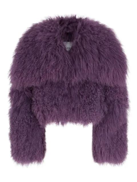 mongolian-fur long-sleeves jacket by THE ATTICO