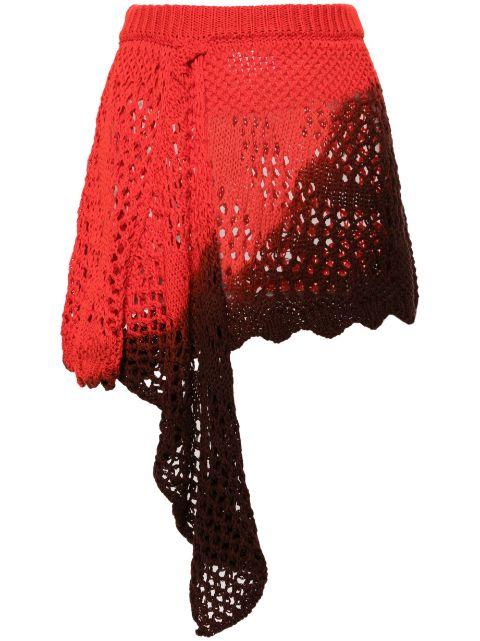 ombré open-knit miniskirt by THE ATTICO