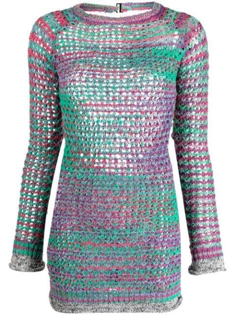 openwork-knit minidress by THE ATTICO