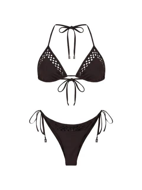 perforated-detail bikini by THE ATTICO