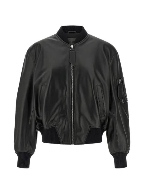 ribbed leather bomber jacket by THE ATTICO